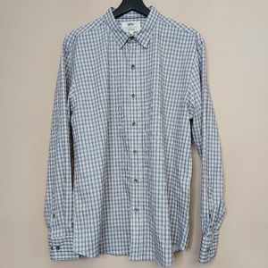 W.R.K. Trim Fit Square Check Performance Dress Shirt 4 way stretch